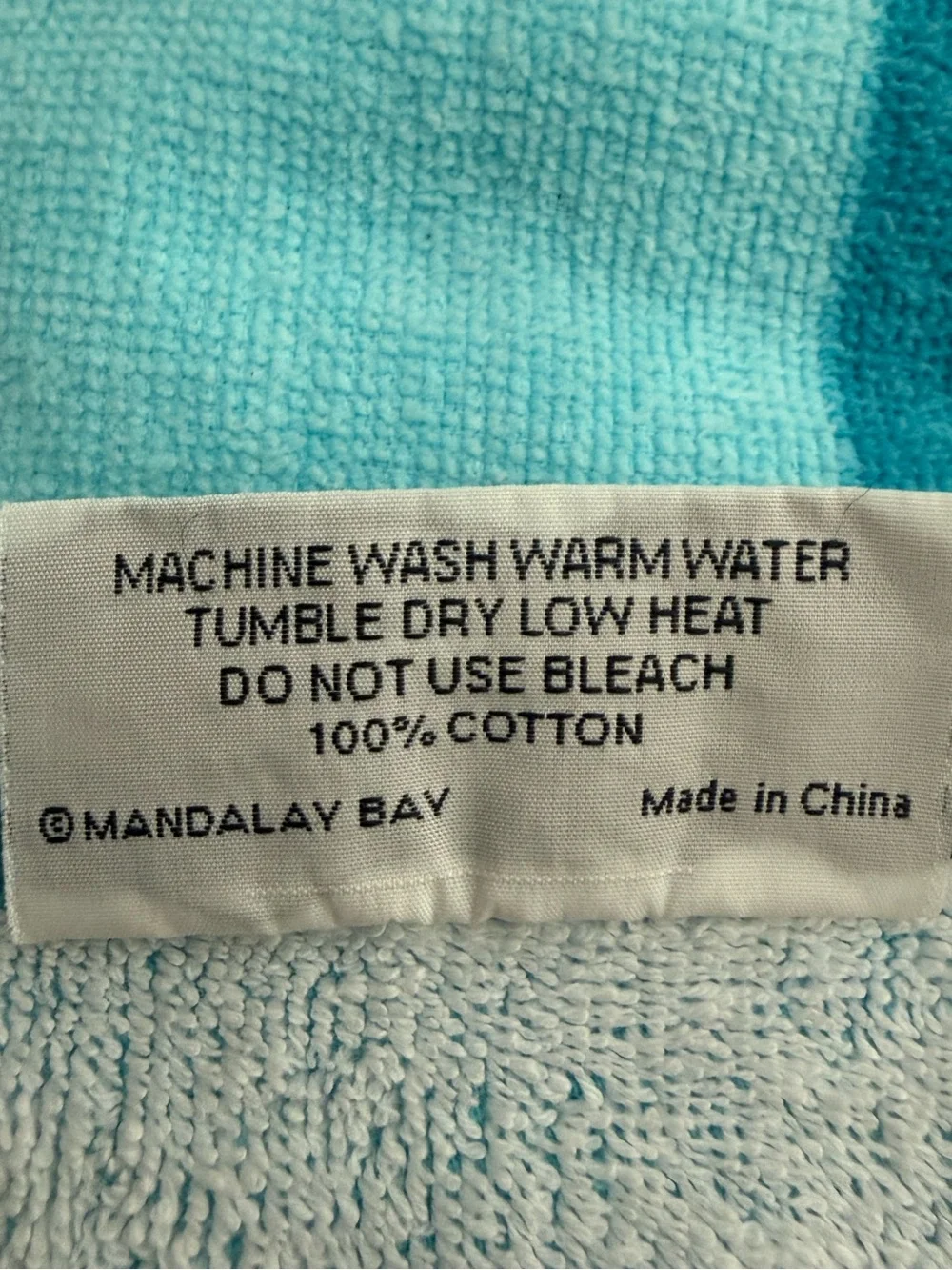 Mandalay Bay Las Vegas Light Aqua Beach/Pool Towel